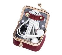 Monedero de | Pequeña cartera de viaje, monedero con cierre de beso, bolsa de cambio, bolsa de maquillaje para mujeres y niños para viajes, rojo vino, Refer to description, Unisex