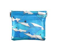 Monedero de piel con diseño de delfín de dibujos animados para mujer, Lindo delfín de dibujos animados., 1 size, Arte impreso