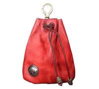 Monedero de Piel de - 1 Pieza Monedero ?e Piel auténtica con cordón, ?e Almacenamiento d?e ?iel d?e Vintage Hecha a Mano, monederos pequeños dé p?iel ?é 3,54 × 0,78 × 4,52 Pulgadas, mo