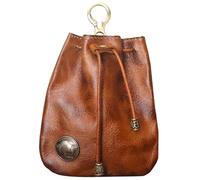 Monedero de Piel de - 1 Pieza Monedero ?e Piel auténtica con cordón, ?e Almacenamiento d?e ?iel d?e Vintage Hecha a Mano, monederos pequeños dé p?iel ?é 3,54 × 0,78 × 4,52 Pulgadas, mo