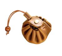 Monedero de piel de vacuno retro hecho a mano, bolso pequeño con forma de herradura, multifuncional, monedero para mujer, monedero mini bolsillo monedero clip monedas, Brown