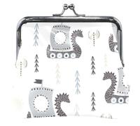 Monedero de piel personalizado con diseño de Dragon Boat Parade, color blanco, para mujer, con hebilla de beso, con cierre de beso, Dragon Boat Parade Blanco, Classic