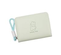Monedero de piel sintética de gran capacidad, monedero pequeño de moda, tarjetero corto, cartera con diseño de gatos, gran capacidad, piel sintética, para gatos pequeños, verde claro, Mass Beauty