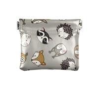 Monedero de piel sintética para mujer, diseño de animales lindos, color gris, para hombres y mujeres, Cute Animals Grey, 1 Size, Accesorio de viaje