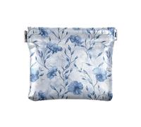 Monedero de piel sintética para mujer, impermeable, organizador de llaves para niñas, bolso de mano, Flax Blue Single Imagen de fondo, 1 size