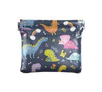 Monedero de piel sintética para mujer, monedero único para mujeres, niños y niñas, dinosaurios coloridos, Varios colores, 1 size, Moderno / Equipada