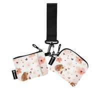 Monedero de pulsera para mujer, llavero, tarjetero, monedero, monedero, bolsa de cambio, Cocker Spaniel perro, portátil, mini bolsa doble, Cocker Spaniel Dog, 10.5x10.5cm & 10.5x9cm, Bolsa para