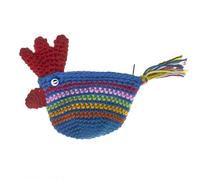Monedero de rana, pollo, fresa, gato, búho, monedero, muy valente, hecho a mano, con cremallera, para jóvenes y mayores, Pollo_blue_monedero, 8cm bis 9cm, Juguetón