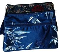 Monedero de seda bolsa de seda estilo chino, 2 uds., bolso de viaje con dos cremalleras y borlas, bolsa de maquillaje for joyería, bolsas de almacenamiento de brocado de seda china, joyería, cosmético