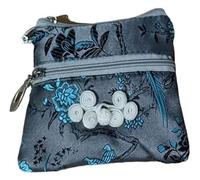 Monedero de seda bolsa de seda estilo chino, 2 uds lindo nudo chino dos cremalleras monedero bolsas de embalaje de joyería for pulseras almacenamiento de collares brocado de seda bolsas con cremallera