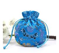 Monedero de seda bolsa de seda estilo chino, Bolsa de regalo de tela de seda pequeña for embalaje de joyería Bolsa de brocado de satén de estilo chino con cordón Bolsa de favor de caramelo con bolsita