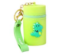 Monedero de silicona con llavero, multiuso, pintalabios y bolsas para cambio, estuche portátil para brillo de labios, monedero de dibujos animados, little dinosaur, Belleza masiva
