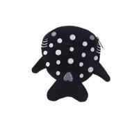 Monedero de tiburón ballena, bolsa portátil de felpa para monedas, bolsa organizadora de monedas, monedero de felpa con cremallera, Black