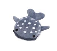 Monedero de tiburón con cremallera de felpa suave para niños, adolescentes, niñas, mujeres, Kawaii, cables de datos, auriculares, bolsa para llaves, Gray, Talla única