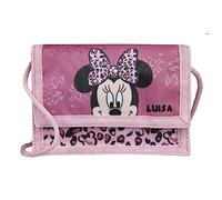 Monedero Disney Minnie Mouse niña - Personalizado con nombre - Monedero para colgar niños, Pink Leo, Clásico