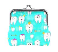 Monedero, divertido mono plátanos turquesa mini monedero para mujer, 11.4 x 10.4 cm, Facial Expressions - Verde azulado claro, Talla única, Facial Expressions - Verde azulado claro