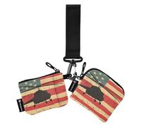 Monedero doble para tarjetas de crédito, diseño de helicópteros del Día Nacional de la Guerra de Vietnam, monedero delgado y plano con cremallera, monedero con llavero para mujeres y hombres, 2