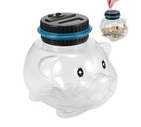 Monedero electrónico para ahorros - Hucha digital para niños, dispositivo de conteo de monedas | Tarro de monedas transparente, colector de cambio de figuras de animales, cont