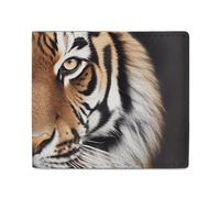 Monedero elegante y portátil con estampado de tigre pequeño, perfecto para mochilas, bolsas de hombro, bolsillos, etc.