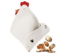 Monedero En Forma De Animal - Lindos Monederos De Cuero Con Pollo | Mini Cartera De Cuero PU Con Forma De Gallo | Llavero De Cuero PU Con Hebillas, Bolso De Auriculares Para Monedas, Llaves,