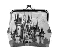 Monedero gótico con estampado de cuento de hadas castle04 para mujer, monedero para cambio de monedas, cartera para tarjetas de crédito