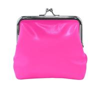 Monedero gris pizarra oscuro con cierre de beso, monedero para mujer, 11,4 x 10,4 cm, Rosado Oscuro, Talla única, Rosa profundo