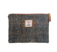 Monedero Harris Tweed Hecho a Mano - Bolso Vintage Británico para Lápiz Labial, Tarjetas y Documentos con Cremallera YKK (Unisex, Hombre y Mujer)
