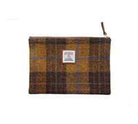 Monedero Harris Tweed Hecho a Mano - Bolso Vintage Británico para Lápiz Labial, Tarjetas y Documentos con Cremallera YKK (Unisex, Hombre y Mujer)