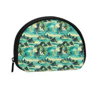 Monedero hawaiano con estampado de velero - Mini monederos para mujer, bonito bolso pequeño para monedas
