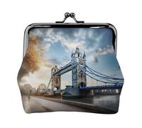 Monedero histórico con diseño de Puente de la Torre Vieja Londres para mujer, monedero pequeño con cerradura de beso, para monedas, tarjetas, objetos pequeños