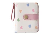 Monedero infantil de piel sintética para mujer, mini cartera para niñas, pequeño y en formato corto, monedero para adolescentes y niñas, bonito monedero con compartimento para monedas, compartimentos