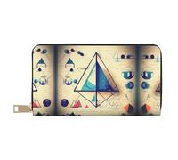 Monedero largo con estampado de cálculo de matemáticas y geometría para mujer en piel sintética con cremallera, Math Geometry Geek Calculus, Talla única