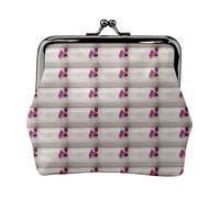 Monedero ligero con estampado de orquídeas, cartera minimalista para carreras de café y salidas locales, Black, Talla única, Bolsa para monedas