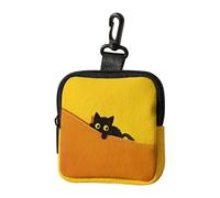 Monedero llavero | Billetera con cremallera para gato lindo, monedero pequeño y monedero para auriculares, para mujeres, amantes de los gatos, viajes, escuela, oficina, compras al aire libre