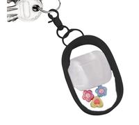 Monedero Llavero Compacto con Clip para Monedero, Accesorio Moderno | Tiny Coin Portabolsas, Mini -Zip Billetera, Keylet - Token - Cápsula, de Bolsillo, Llavero Charmlet para, Negro, Ver
