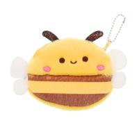 Monedero Llavero de Abeja de Felpa, Pequeño, Amarillo | Bolsa para Monedas, Adorno Colgante para Mochila, Llavero de Peluche, Obsequio Infantil