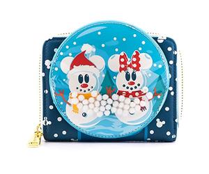 Monedero loungefly disney minnie y mickey muñecos de nieve