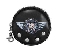 Betty Boop Motor Love-Monedero Cookie, Negro, 8,7 x 8,7 cm