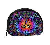 Monedero Mandala Elements of The Fox para Mujer y niña, Monedero pequeño para Llevar, Tarjetero, Llavero