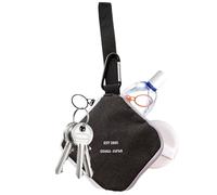 Monedero - Mini monedero de 8 cm, organizador ligero multifuncional, pequeño portátil | Accesorio para guardar todos los días llaves en polvo para bálsamo de labios, o, Negro , Consulte la