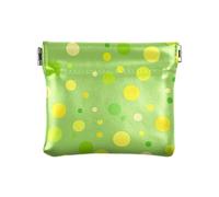 Monedero moderno de piel sintética para mujer, diseño de puntos redondos, color verde, Modern Rounds Dots Green, 1 size, Moderno