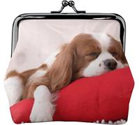 Monedero Monedero Cavalier King Charles Spaniel Mujer Chica Dinero Bolsa Kiss-Lock Cierre Hebilla Monedero Monedero