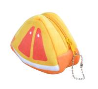 Monedero Monedero Triángulo Forma de Fruta Lindo Monedero de Felpa Portátil Mini para Niños para Compras al Aire Libre Material Suave Diseño Compacto y Ligero Cierre de Cremallera