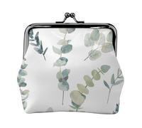 Monedero, Monederos Monedero Bolsa de Cambio Monedero Mini Carteras para Mujeres Niñas Blanco Natural Verde Ramita Impreso