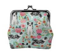 Monedero, Monederos Monedero Bolsa de Cambio Monedero Mini Carteras para Mujeres Niñas Blue Merle Border Collie Lindo Blue Merle Collie
