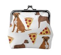 Monedero, Monederos Monedero Bolsa de Cambio Monedero Mini Carteras para Mujeres Niñas Boxers Pizza Pizza Comida Boxer Perro Perros Comida Linda