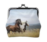 Monedero, Monederos Monedero Bolsa de Cambio Monedero Mini Carteras para Mujeres Niñas Caballos Corriendo Arte