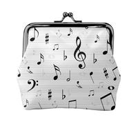 Monedero, Monederos Monedero Bolsa de Cambio Monedero Mini Carteras para Mujeres Niñas Clave Notas Musicales Hoja Símbolo Agudos Abstracto