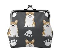 Monedero, Monederos Monedero Bolsa de Cambio Monedero Mini Carteras para Mujeres Niñas Corgi Perro Pata de Perro Lindo Carbón