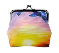 Monedero, Monederos Monedero Bolsa de Cambio Monedero Mini Carteras para Mujeres Niñas Elegante Delfín Impreso
